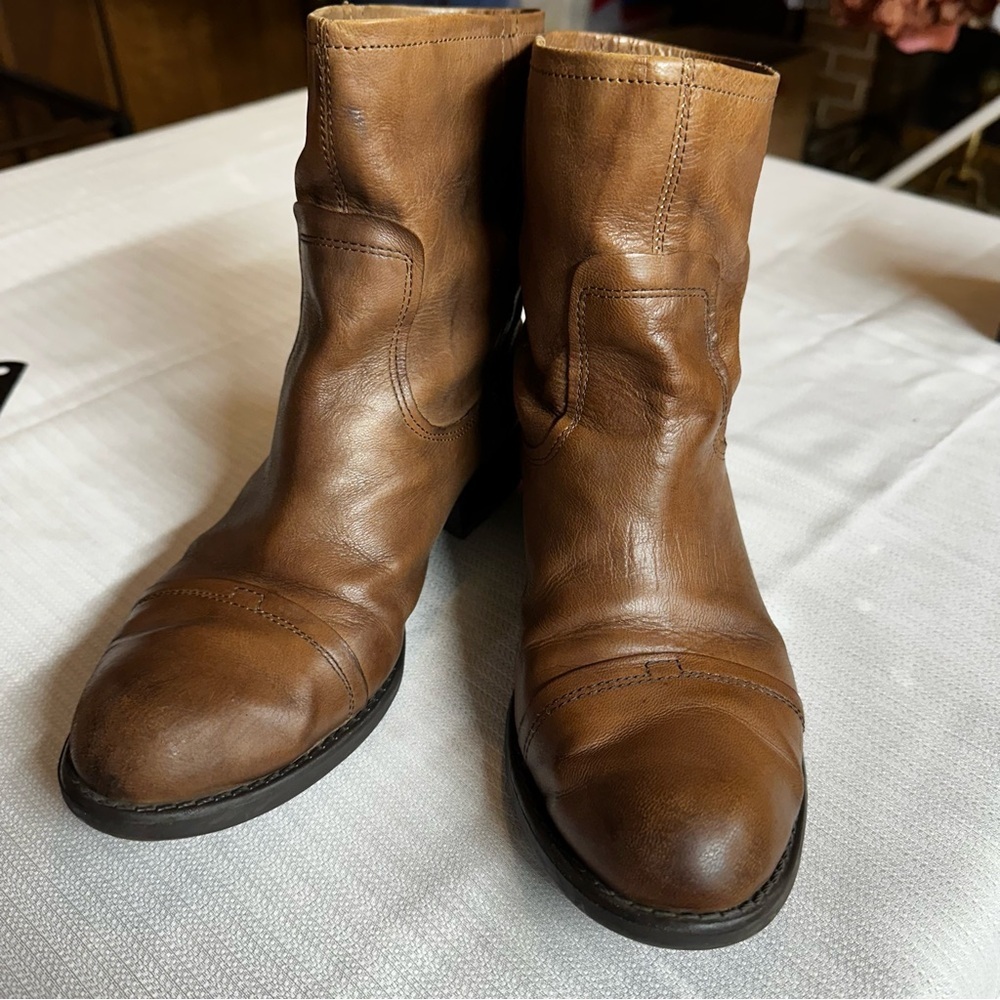 Franco Sarto Brown Ankle Boots
